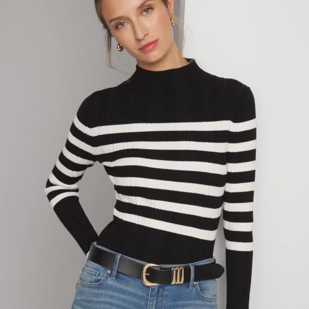 Ribbed Mockneck Sweater